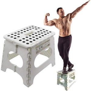 Super Strong Folding Step Stool - 11" -Sturdy Enough to Hold 300 Lb -Lightweight